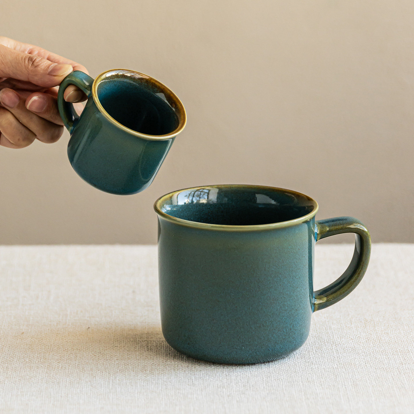 YE HOME 小众精致陶瓷杯窑变色子母杯马克杯咖啡杯牛奶杯家用水杯,餐饮具,马克杯,淘宝优惠券,粉丝福利购,淘宝优惠卷