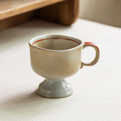 YEHOME陶瓷杯个人专用高脚茶杯
