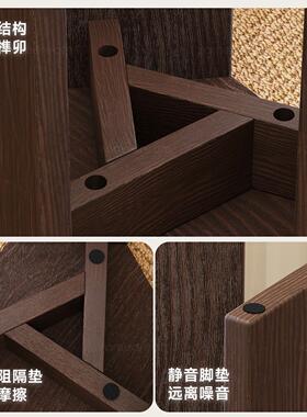 实木凳子家用可叠放秩序凳加厚组合堆叠叠凳边几圆凳餐桌高凳