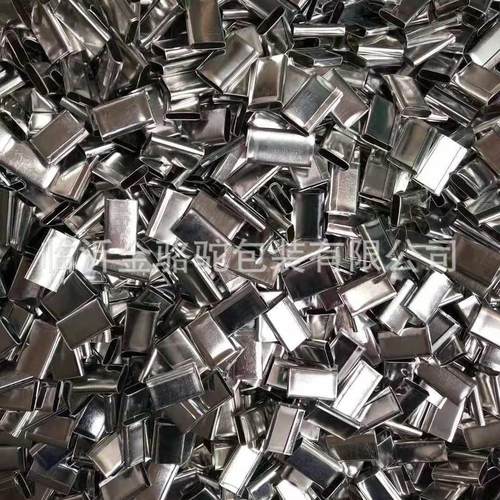 厂家白扣新料手工打包扣 手动pp打包扣 镀锌白扣 PP带专用 打包扣