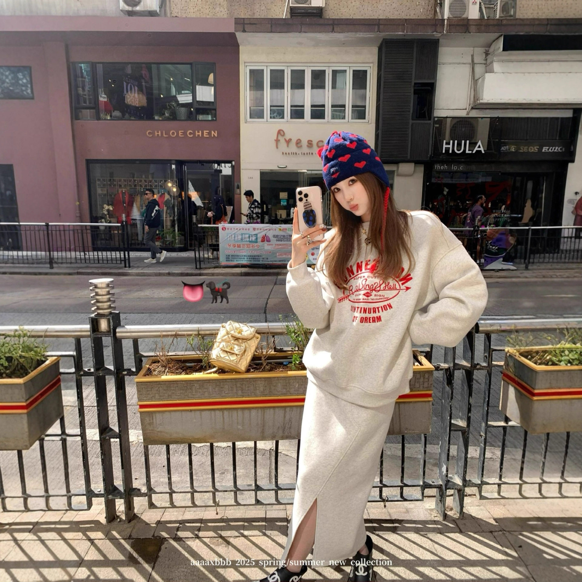 韩系慵懒风休闲运动服套装女春秋宽松减龄卫衣半身裙小个子