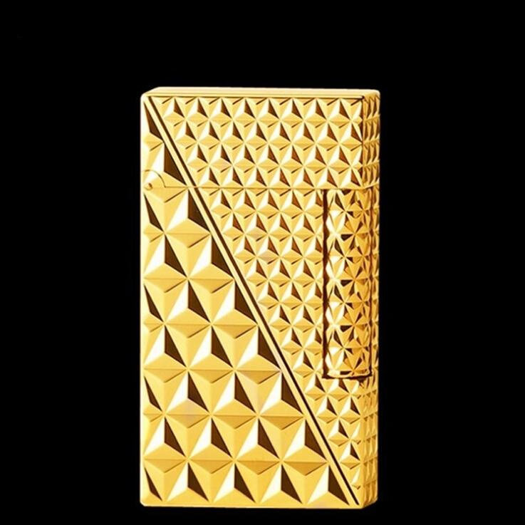 正品正品calories卡路朗声煤油打火机纯铜镀金拉丝个性防风金属感