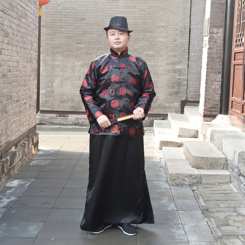 正品古装地主服唐装阿哥民国掌柜清朝少老爷衣服员外财主演出服装