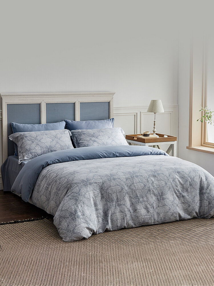 正品sanderson西科莫埃及长绒棉四件套纯棉提花床上用品轻奢风欧