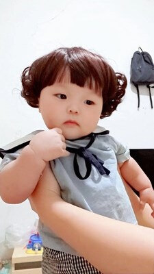 正品儿童假发 女孩头饰造型女宝宝长发女童短卷发公主婴儿假发帽