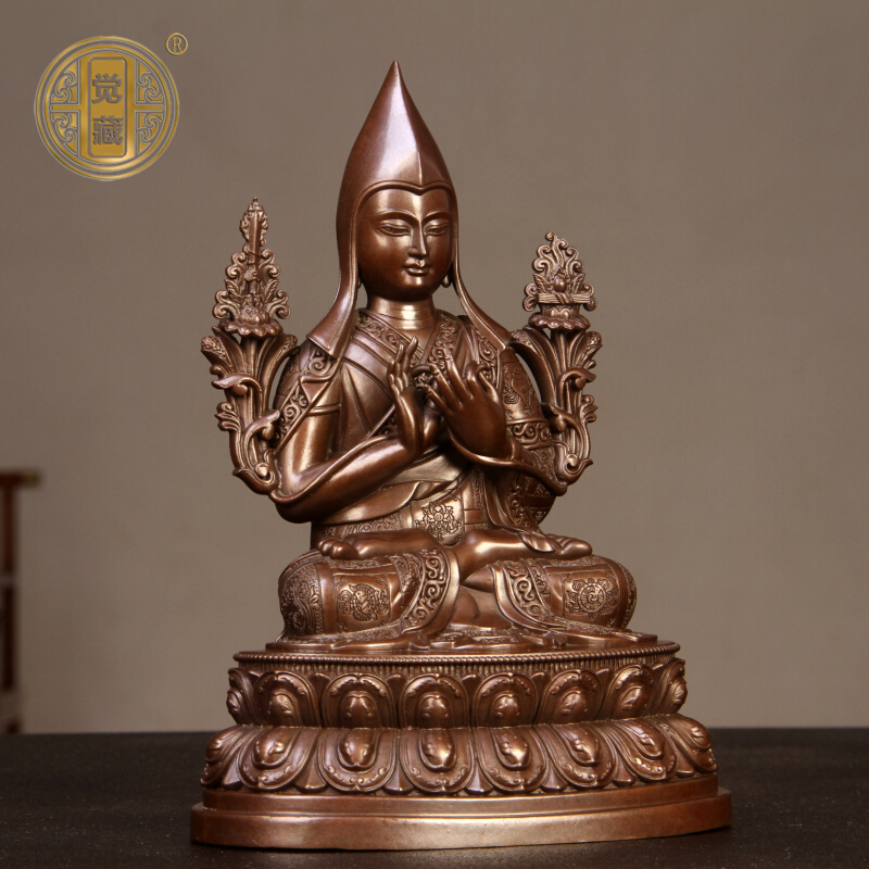 正品觉藏 纯铜宗喀巴大师佛像摆件 宗喀巴师徒三尊藏传格鲁派铜佛高性价比高么？