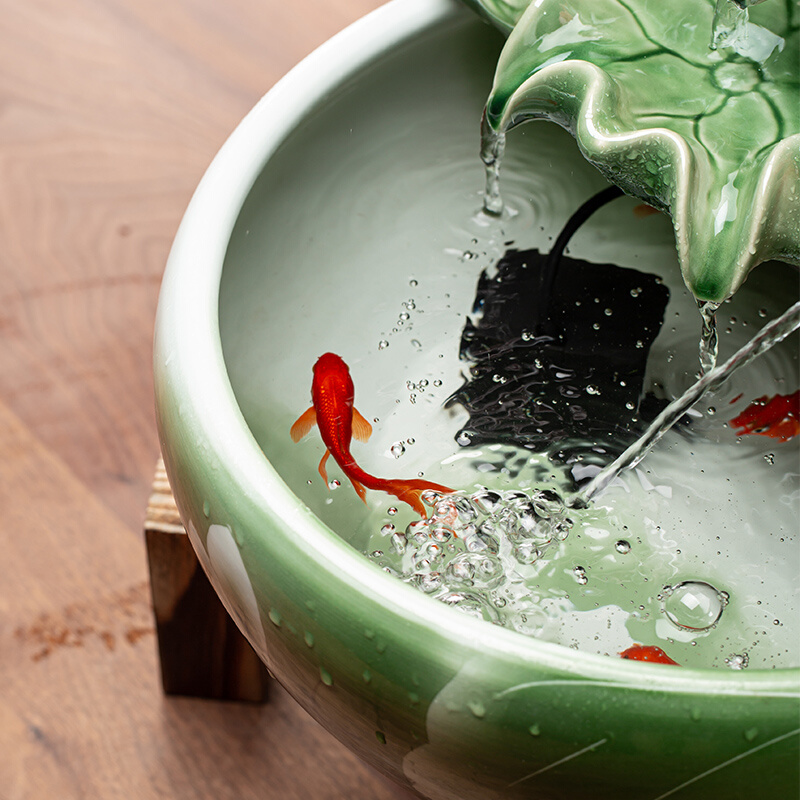 正品创意陶瓷流水喷泉鱼缸摆件客厅办公室招财加湿器家居装饰开业使用感如何?