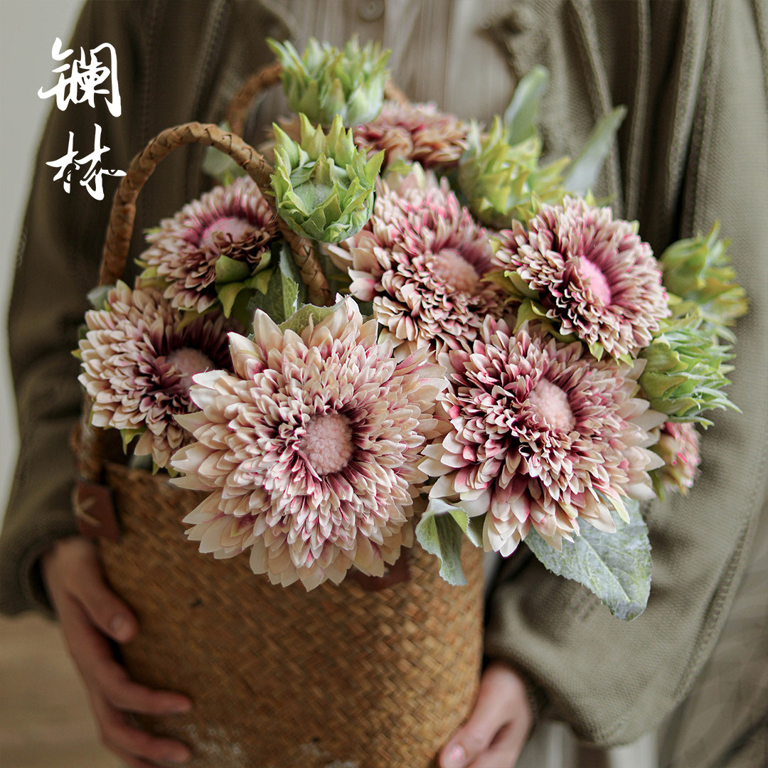正品仿真向日葵太阳花葵花花束餐桌花瓶摆件客厅插花干花假花花艺