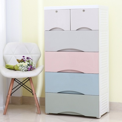正品特大款加厚抽屉式收纳柜宝宝婴儿衣柜儿童储物柜塑料整理柜面