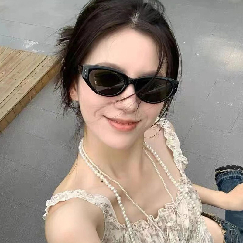 复古猫眼小脸感女太阳镜防紫外线
