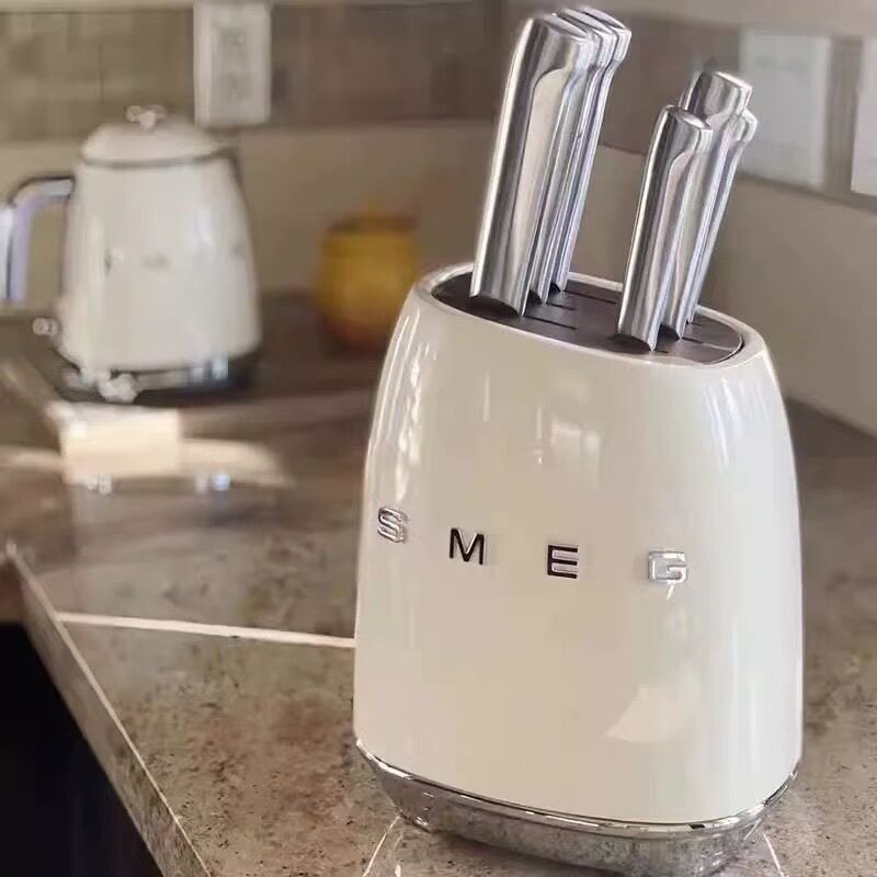 意大利SMEG斯麦格全套不锈钢刀具套装厨房家用刀架七件304不锈钢