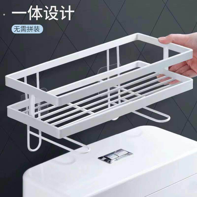 马桶置物架化妆室上方免打孔浴室储物收纳柜洗手间厕所放架子神器