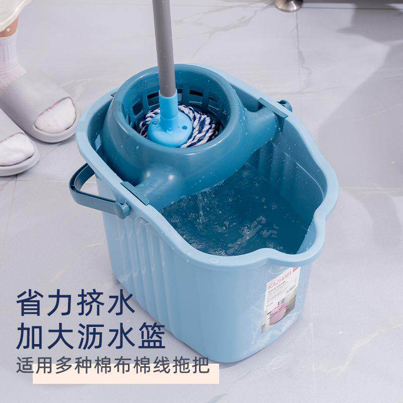 加厚大号带轮子拖地拖把桶塑料手提塑料挤水桶懒人免水洗拖地神器