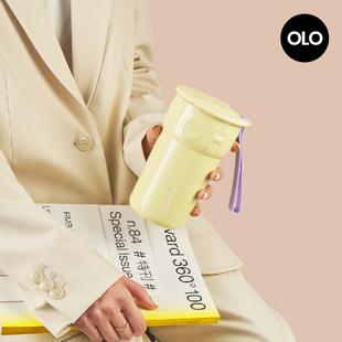 holoholo甜筒杯子316L不锈钢女高颜值陶瓷内胆水杯随行咖啡保温杯