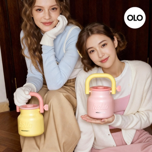 holoholo小奶桶新款大容量保温杯女生高颜值便携不锈钢吸管水杯子