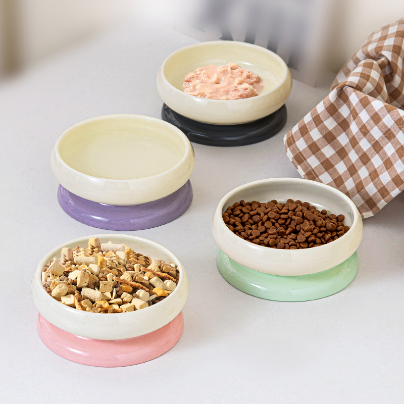 hocc猫碗陶瓷湿粮罐头粮食碗喝水