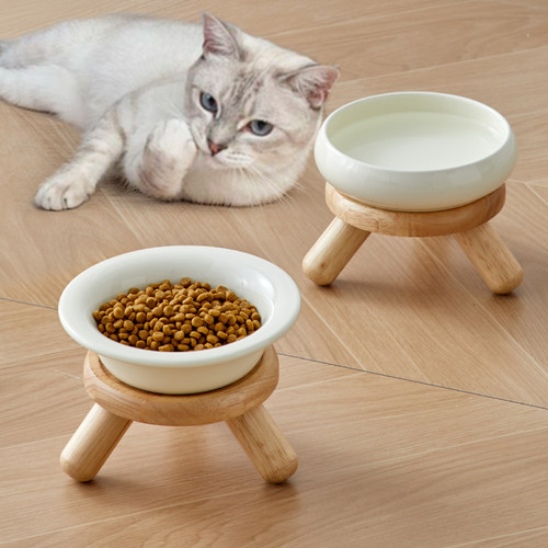 hocc猫碗陶瓷狗狗饭碗增高护颈