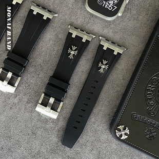 适用苹果手表S9ultra液态硅胶运动表带iwatch10applewatch11男49