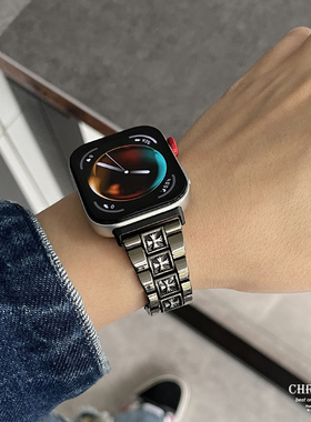 适用华为FIT34手环男女金属表带华为手环FIT34复古朋克运动腕带