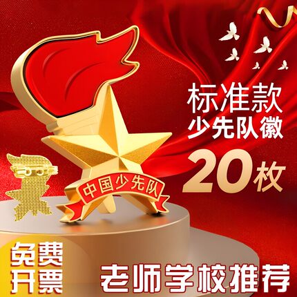 少先队队徽徽章少先队员磁吸式正版标准款学校采购批发小学生用