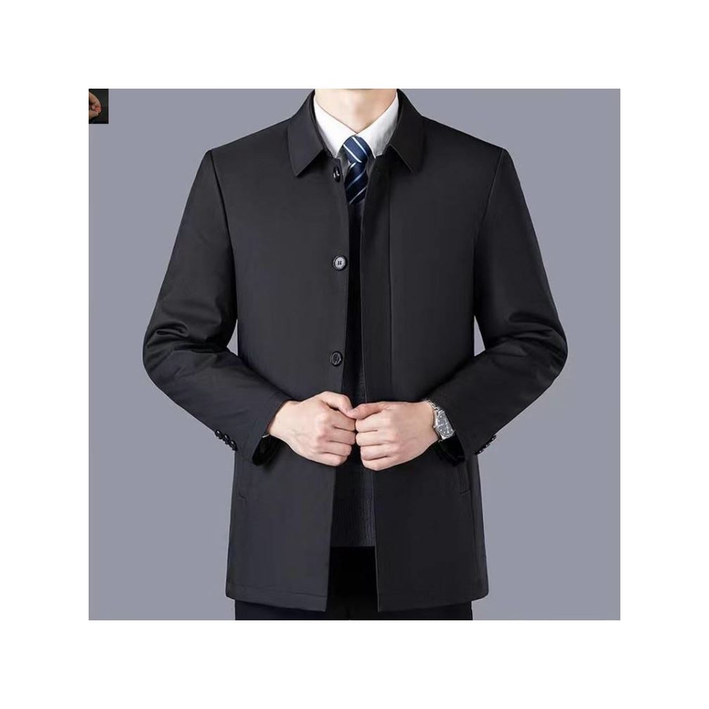 #宏嫩男装秋冬季中老年棉服防风保暖棉衣外套时尚爸爸装行政夹a64