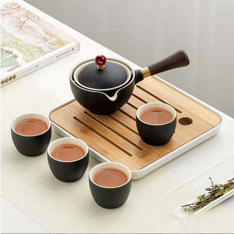 金镶玉梦匣茶舍旋转泡茶壶旅行茶具懒人泡茶器便携功夫茶具杯套a4