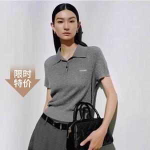 艾诺丝尚忆2025夏季百搭针织衫短袖毛衣上衣女418107