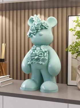 治愈系熊摆件高级感客厅电视柜酒柜桌面家居软装饰品乔迁生日礼物