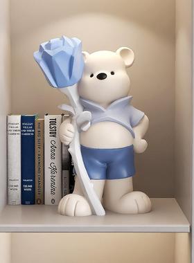 卡通熊桌面摆件家居饰品客厅玄关酒柜摆设网红情侣生日礼物送女生