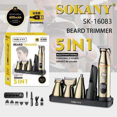 外贸SOKANY16083胡须修剪器多功能剃须刀5in1剃毛器男士TRIMMER