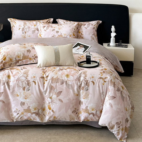 小清新A类150全棉磨毛被套四件套