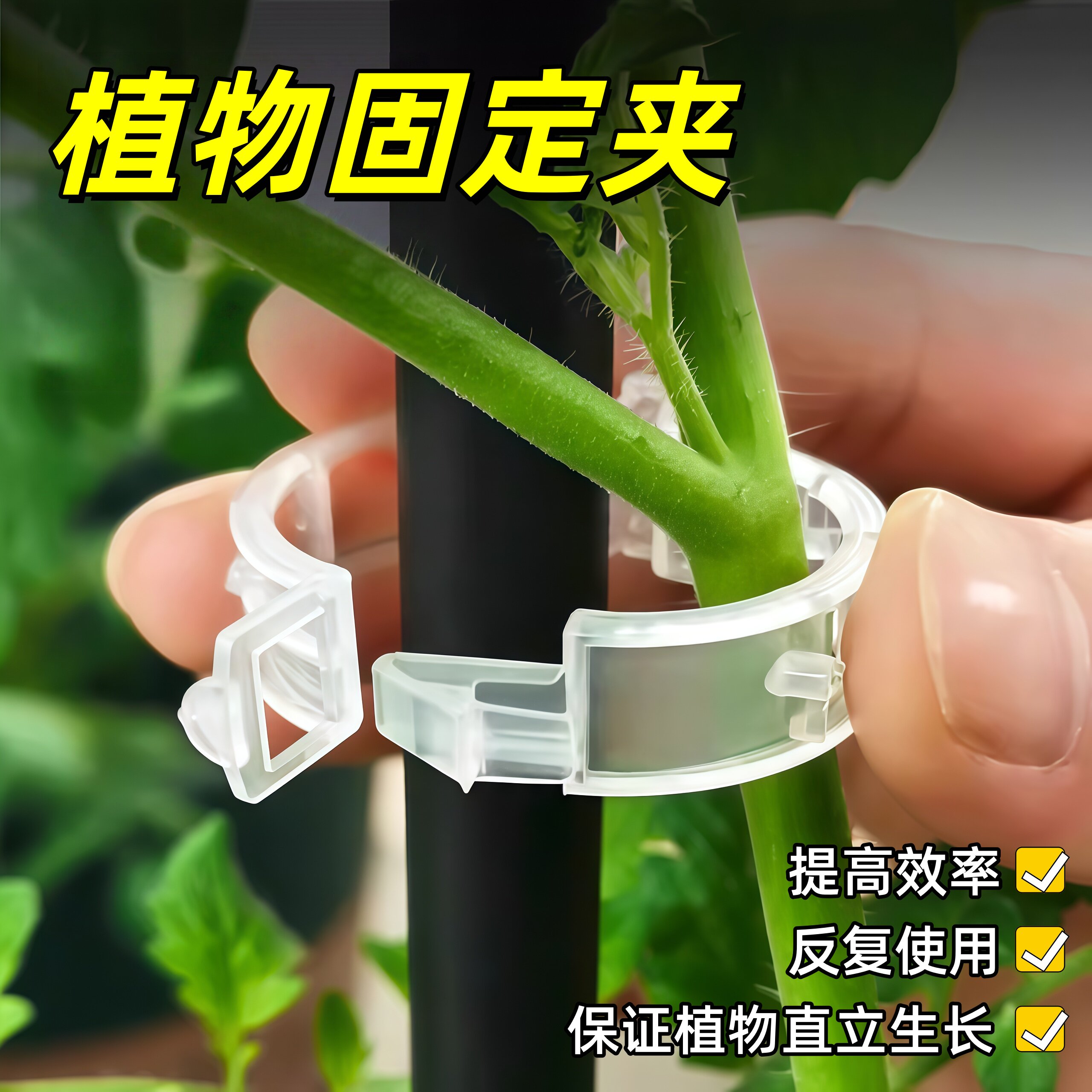 植物夹南瓜藤夹塑料绑蔓夹绑支夹吊蔓夹蔓藤植物固定夹子防倒伏夹