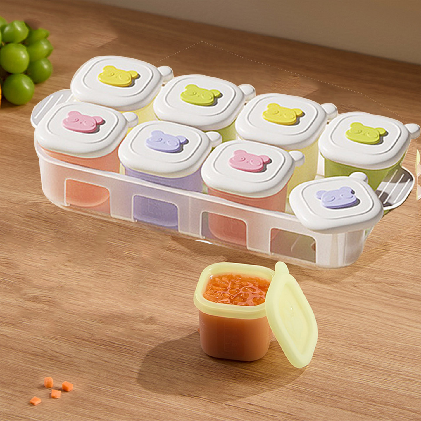 宝宝辅食盒独立分装盒可蒸煮工具