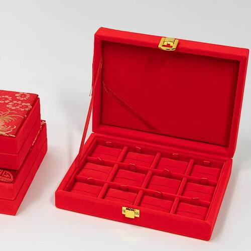 金条专用收纳盒首饰盒九宫格盒子十二纪念币吊坠收纳婚庆黄金礼盒