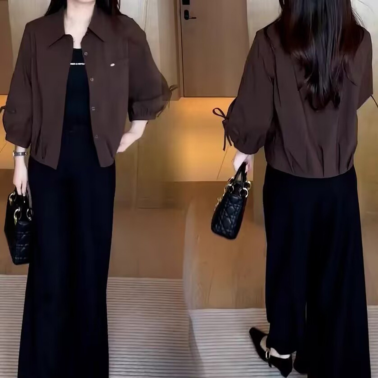 铂瑾精选女装店时尚休闲外套2026秋季女士翻领衬衫百搭小个子上a6