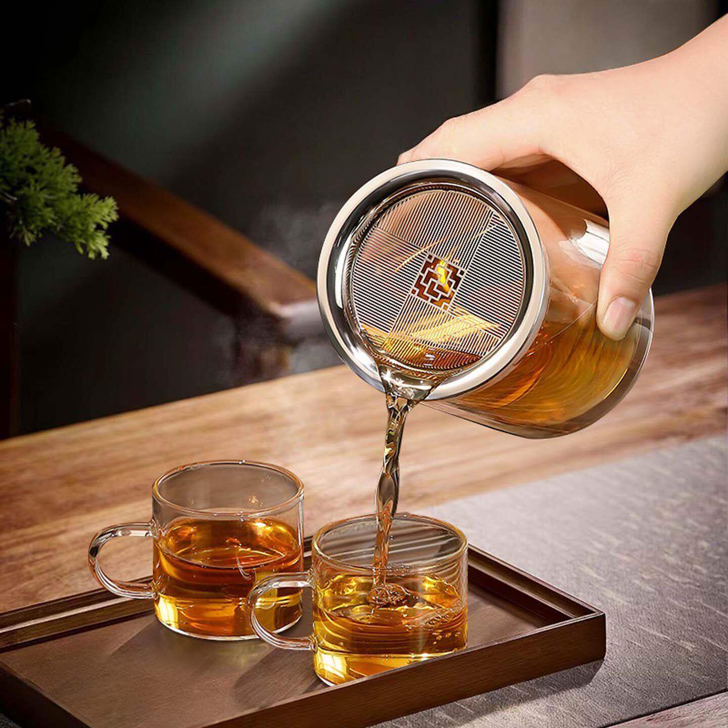 名佳怡优选国风双层玻璃滤茶杯耐高温茶水分离杯隔热泡茶壶开水a3