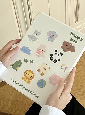 旋转ipad-绿色动物园适用ipad mini6平板电脑壳iPad 2025版 第10代 (10.9英寸)简约新款创意iPad Air5(10.9英