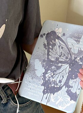 旋转ipad-蓝色蝴蝶适用iPad Pro 2021版(11英寸)平板电脑壳ipad mini6小清新女款iPad 2025版 第10代 (10.9英