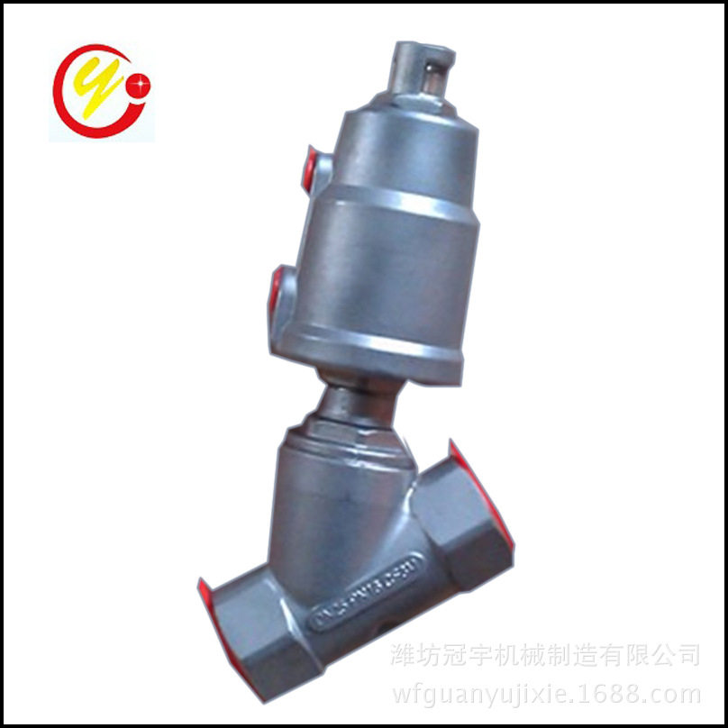 不锈钢气动角座阀气动灌装角座阀DN25-50双作用蒸汽角座阀