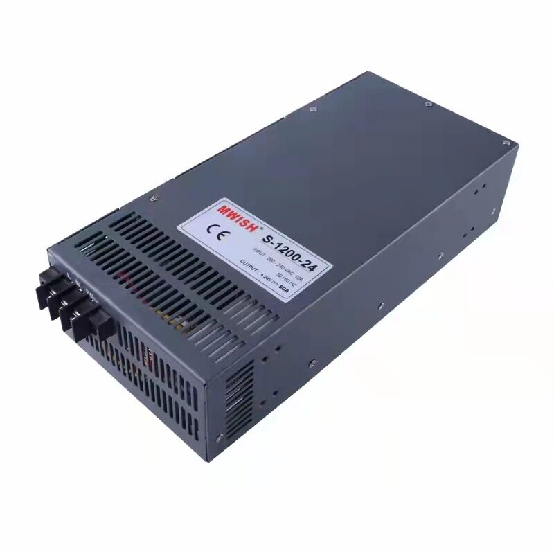 明纬开关电源S-1000W-3000W/12V24V螺丝固定单相高功率锂电池直流