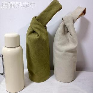 学古水壶袋迷你布袋子日式手腕包收纳595-1600Q^传家壶保护套杯套
