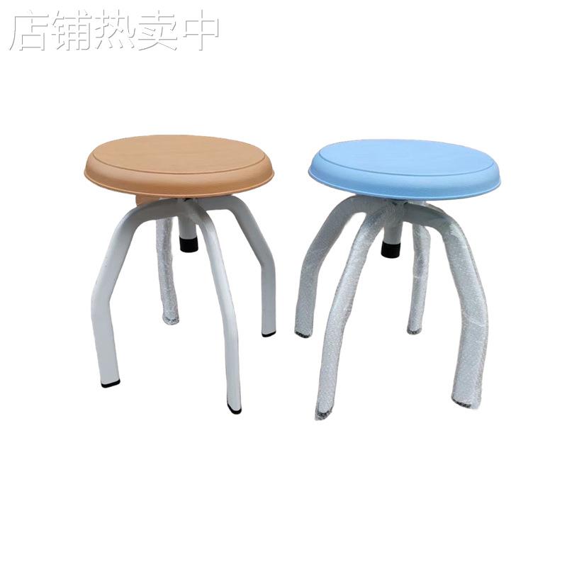 学生新款悬挂圆凳低背椅ABS堆叠创客教室钢制鱼眼管四脚多功能