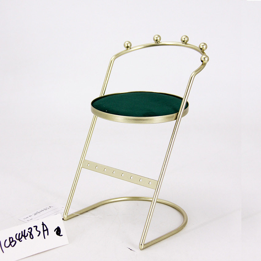 订置铁艺椅子造型珠宝首饰架桌面式装饰展示摆件饰品收纳陈列道具