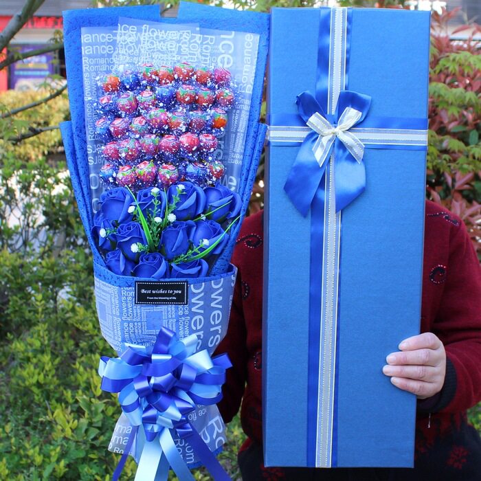 33颗真知棒花花束棒棒糖卡通花束香皂花礼盒生日毕业礼物直销