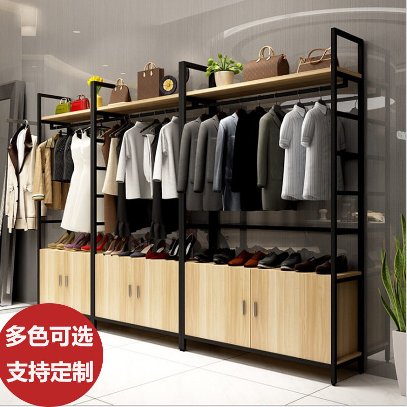家用衣帽架直销铁艺落地收纳挂衣架现代简易卧室服装店衣服展示架