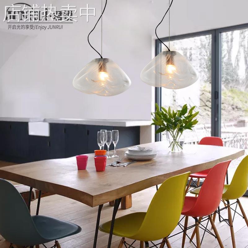 北欧创意餐厅吊灯玻璃酒吧台灯具简约后现代咖啡厅卧室灯饰