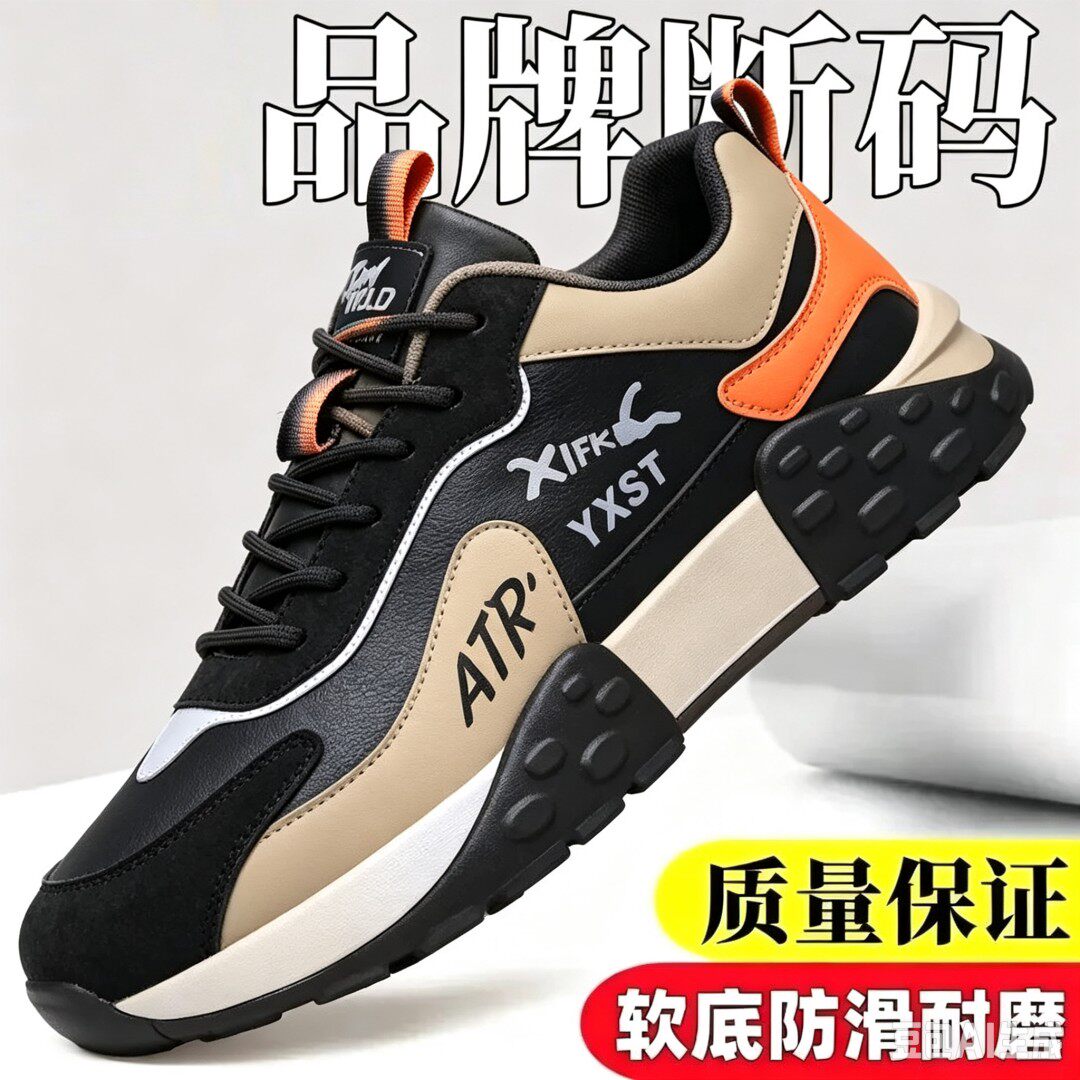 安楠秋冬男鞋高帮软底防滑时尚运动鞋厚底轻便休闲跑步潮鞋莆田a1