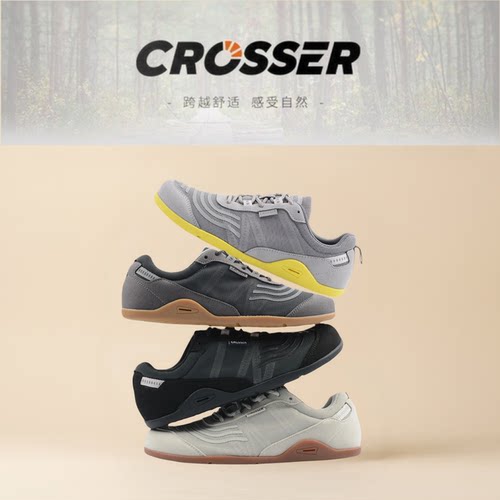 Crosser男女宽头赤足防滑健身鞋
