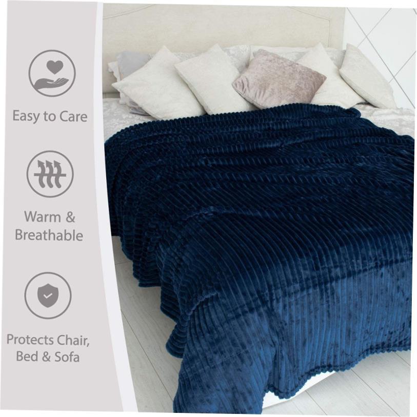 Throw Blanket for Couch Plush Fluffy Warm Cozy法兰绒毯子加厚