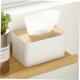 box napkin room tissue paper storage holder 收纳竹盖纸巾盒